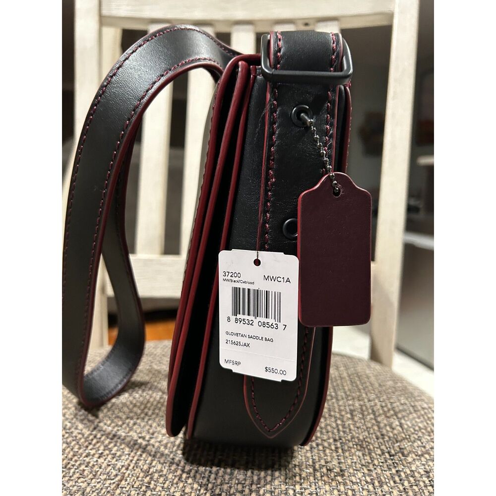 Coach 75th Anniversary Saddle Bag Black/Red 9170/37200 NWT - Picture 4 of 7